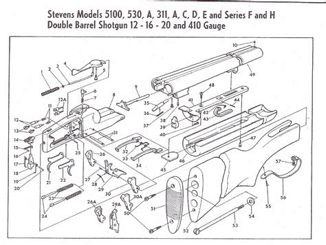 Search Stevens Model 77f 12 Gauge. . Stevens model 311a parts